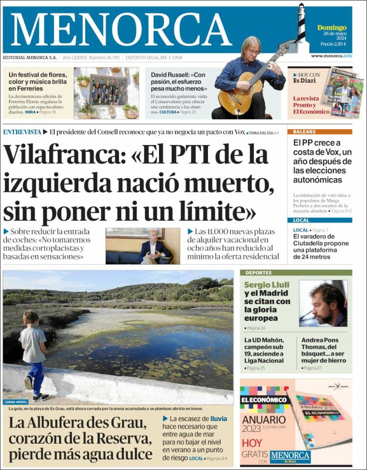 Portada de Menorca - Diario Insular (España)