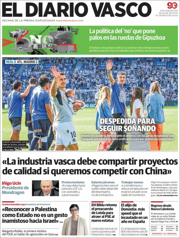 Portada de Diario Vasco (España)