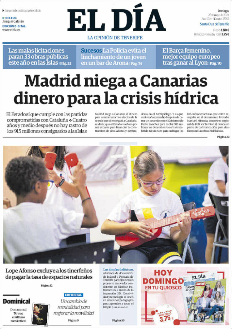 Portada de El Día (España)