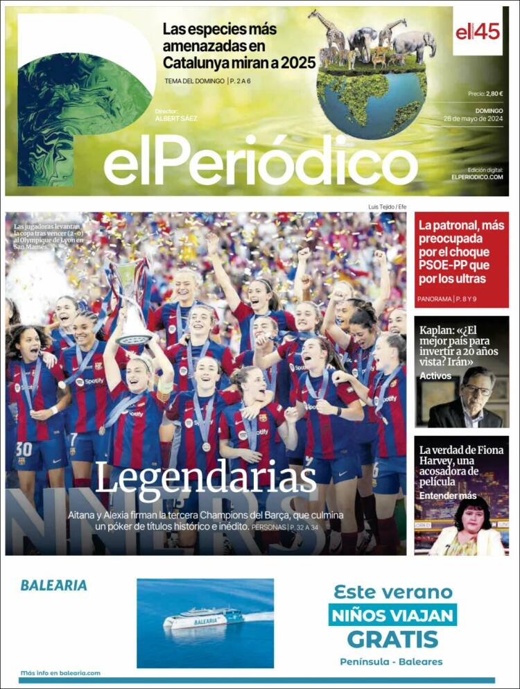 Portada de El Periódico (España)