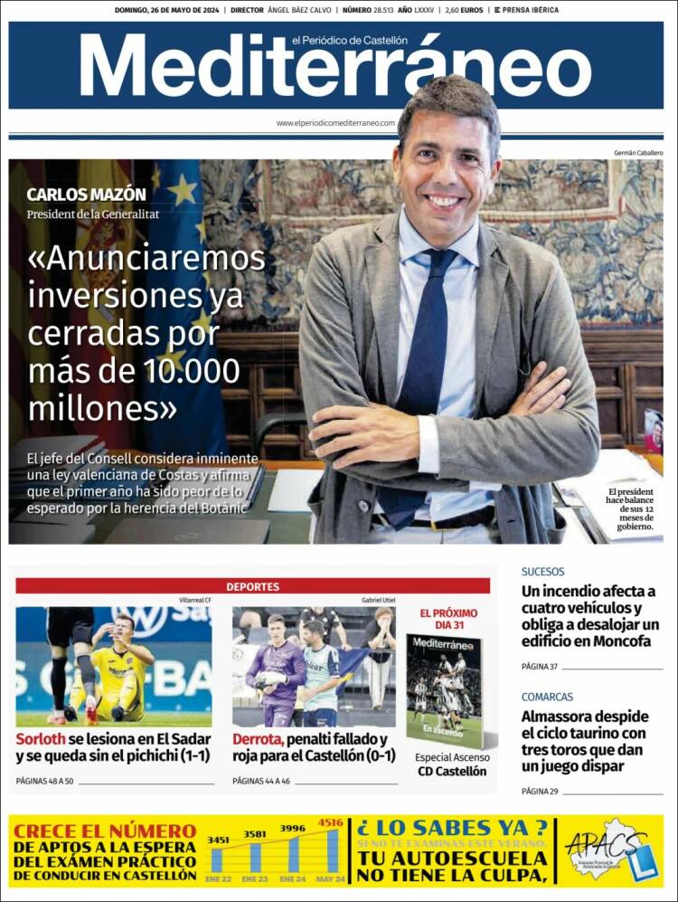 Portada de El Periódico Mediterraneo (España)