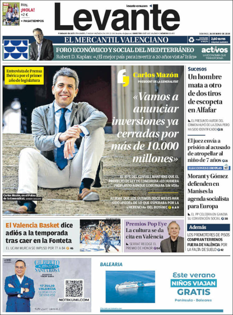 Portada de Levante (España)