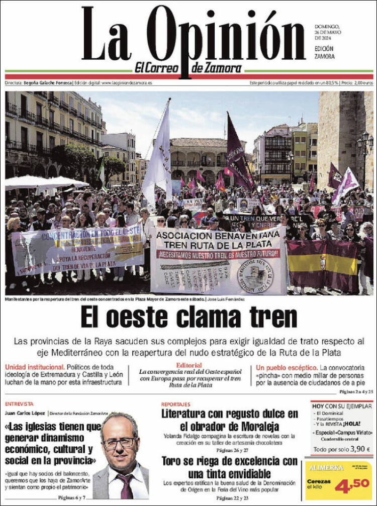 Portada de La Opinión - El Correo de Zamora (España)