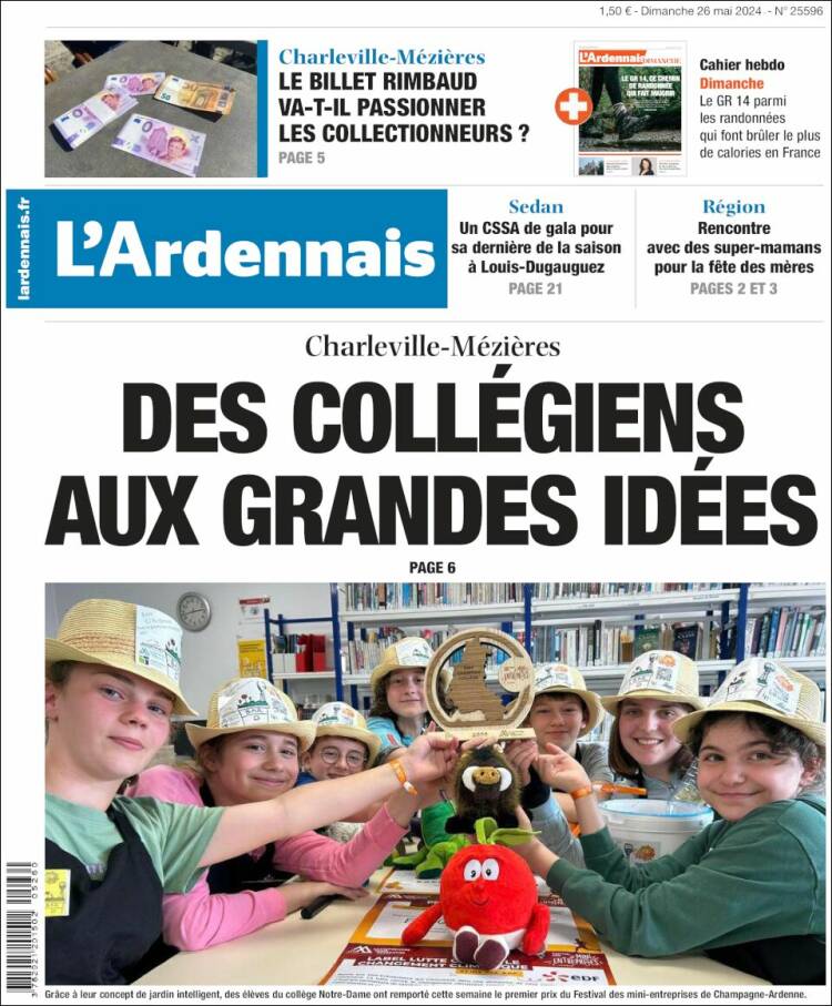Portada de L'Ardenais (Francia)
