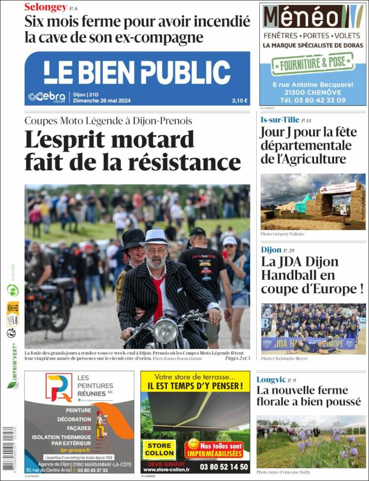 Portada de Le Bien Public (Francia)