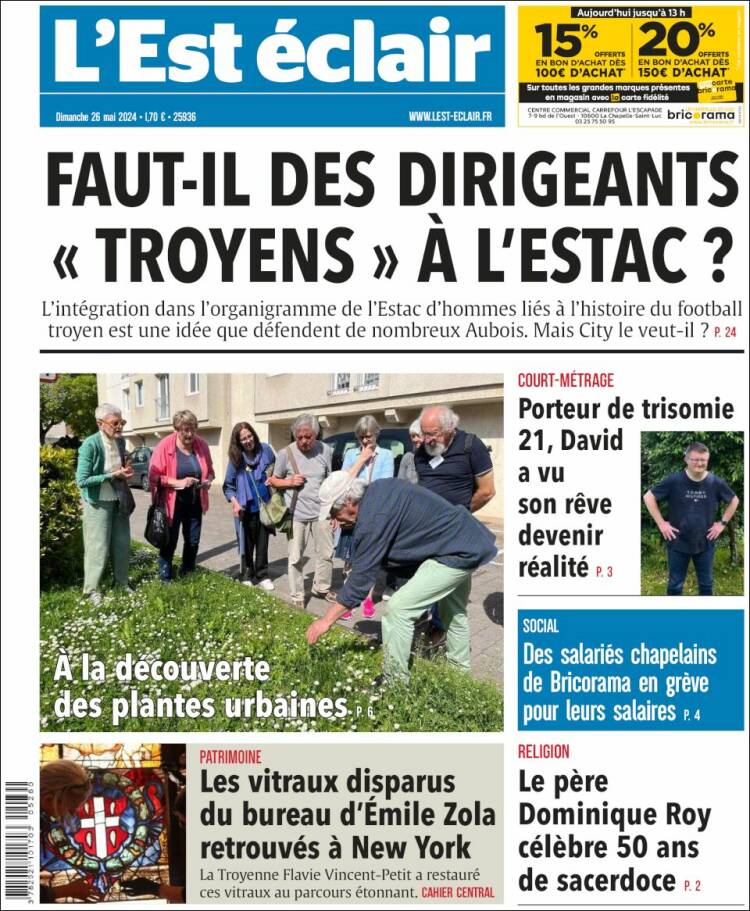 Portada de L'Est Eclair (Francia)