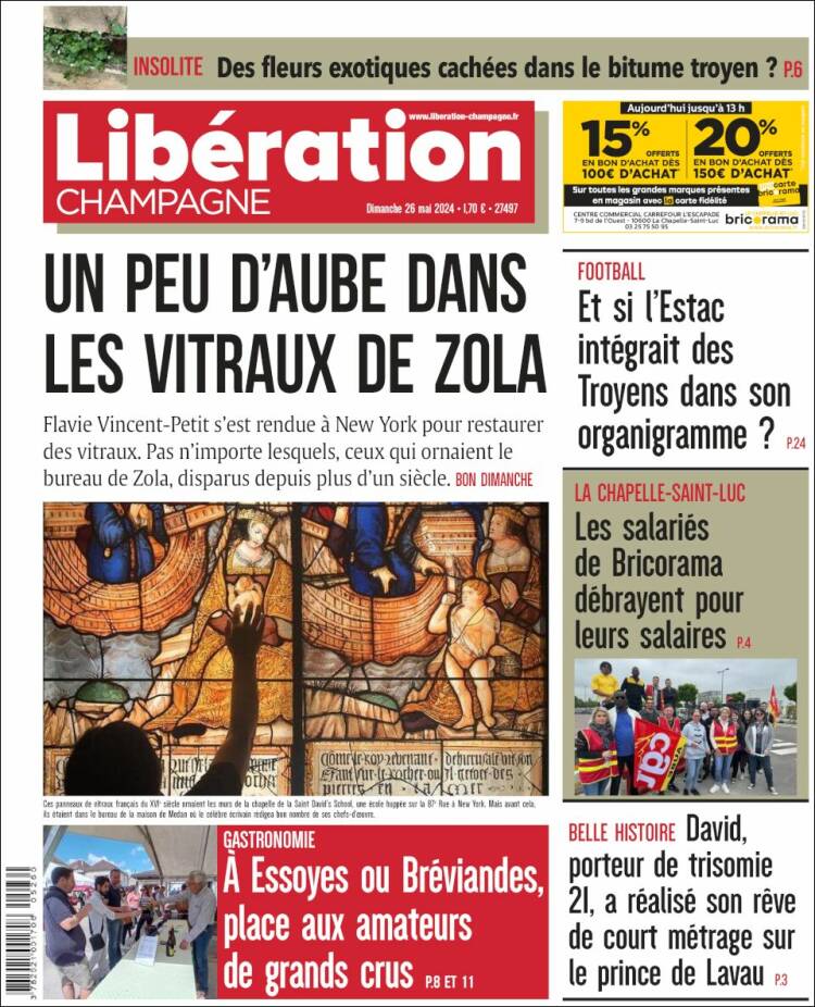 Portada de Libération Champagne (Francia)