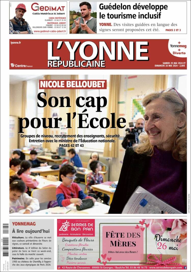 Portada de L'Yonne-Républicaine (Francia)