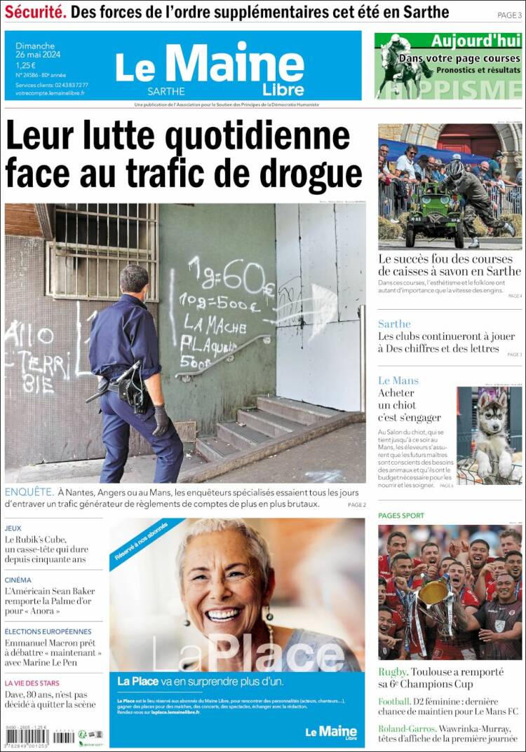Portada de Le Maine Libre (Francia)
