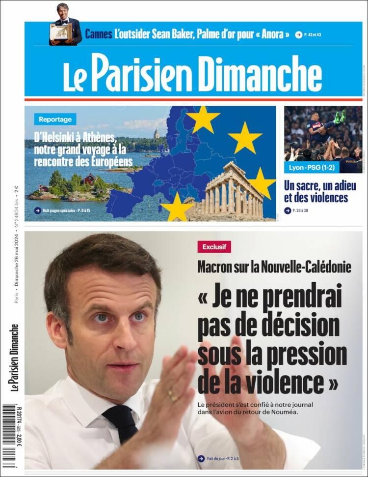Portada de Le Parisien (Francia)