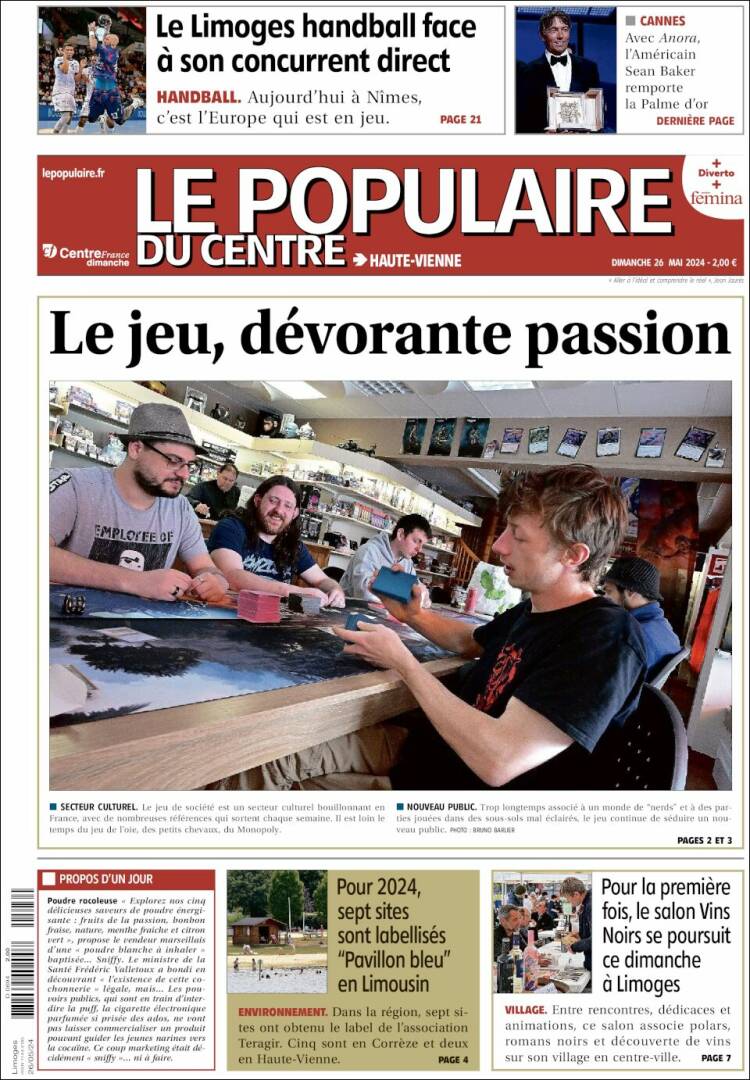 Portada de Le Populaire du Centre (Francia)