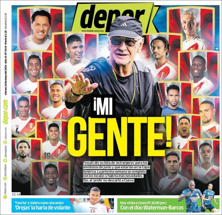 Portada de Depor (Per&uacute;)