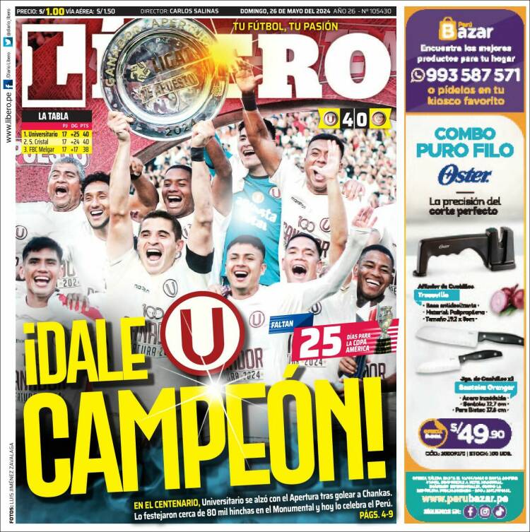 Portada de Líbero (Per&uacute;)