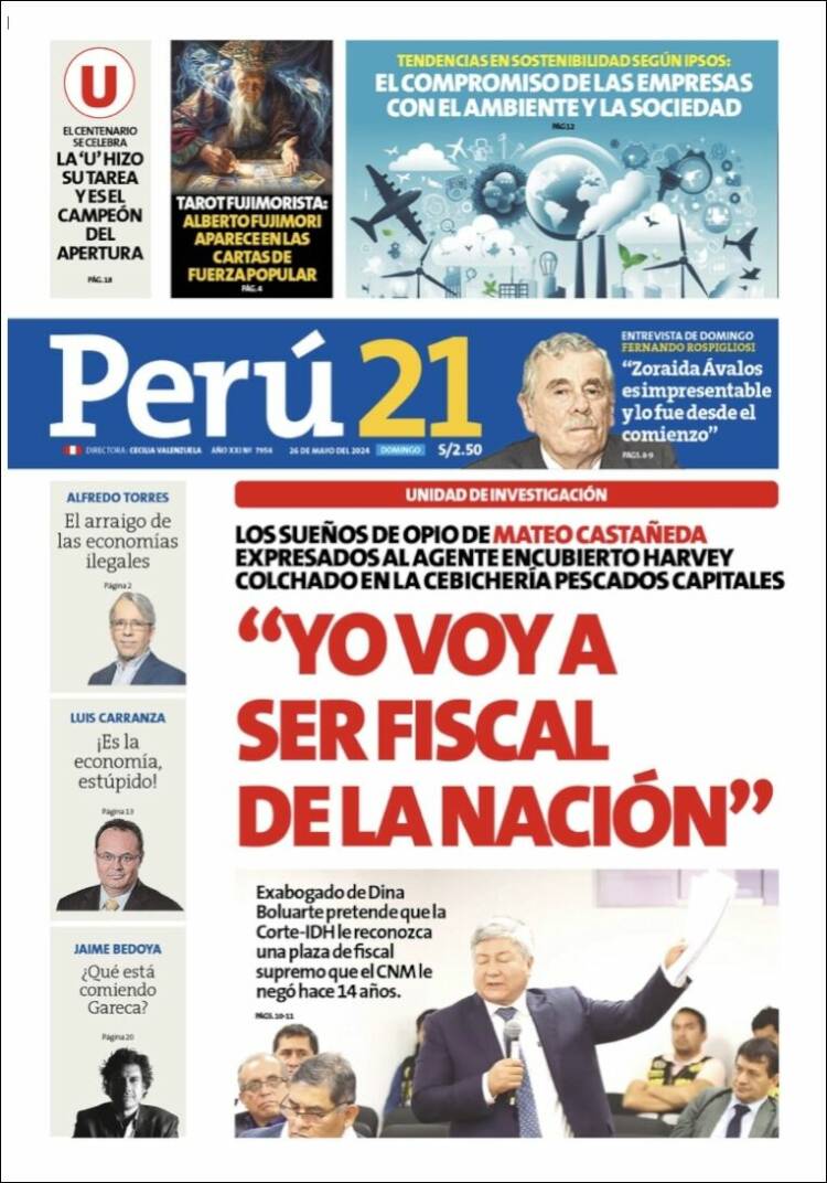 Portada de Perú 21 (Per&uacute;)