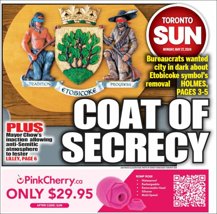 Portada de The Toronto Sun (Canadá)