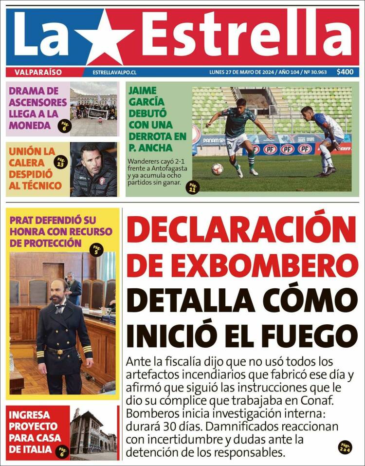 Portada de Estrella de Valparaiso (Chile)