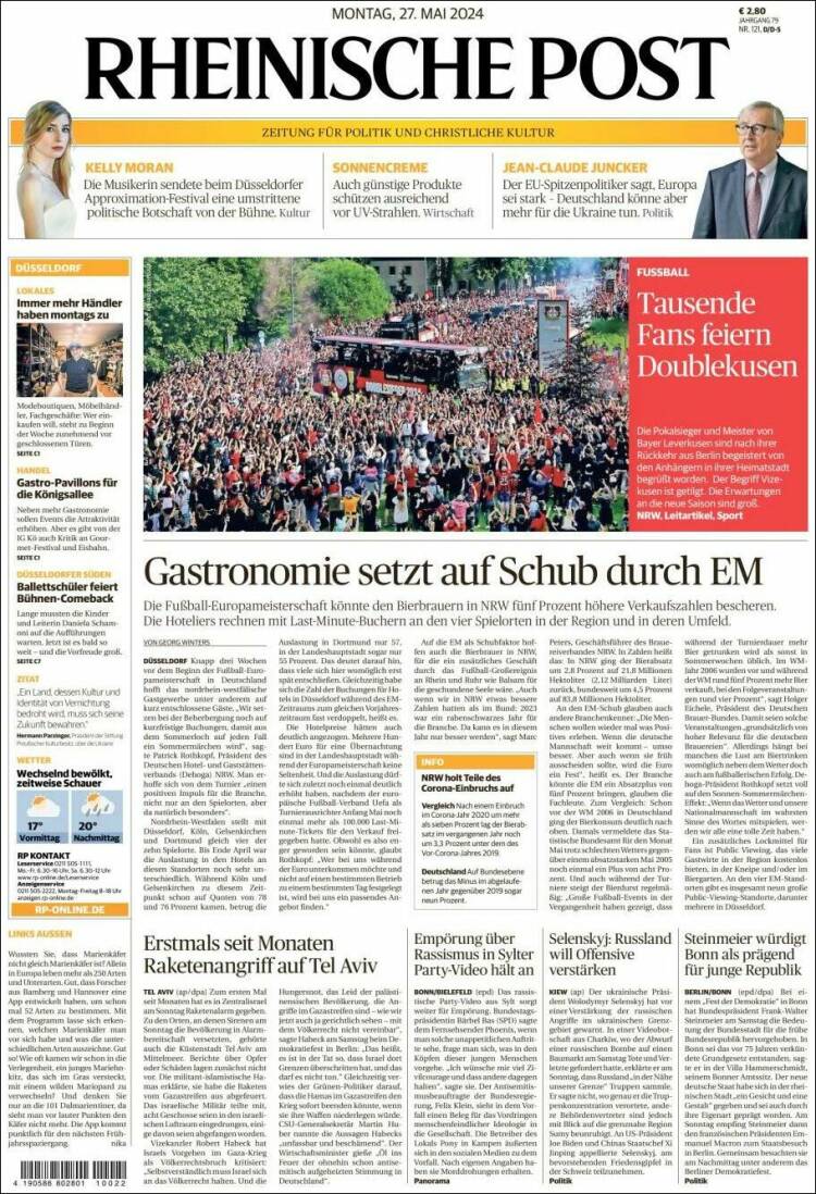 Portada de Rheinische Post (Alemania)