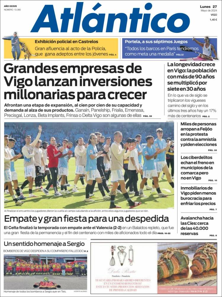 Portada de Atlántico Diario (España)