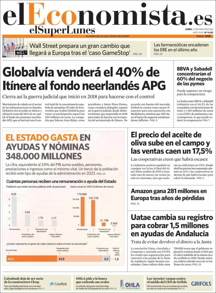Portada de El Economista (Espa&ntilde;a)