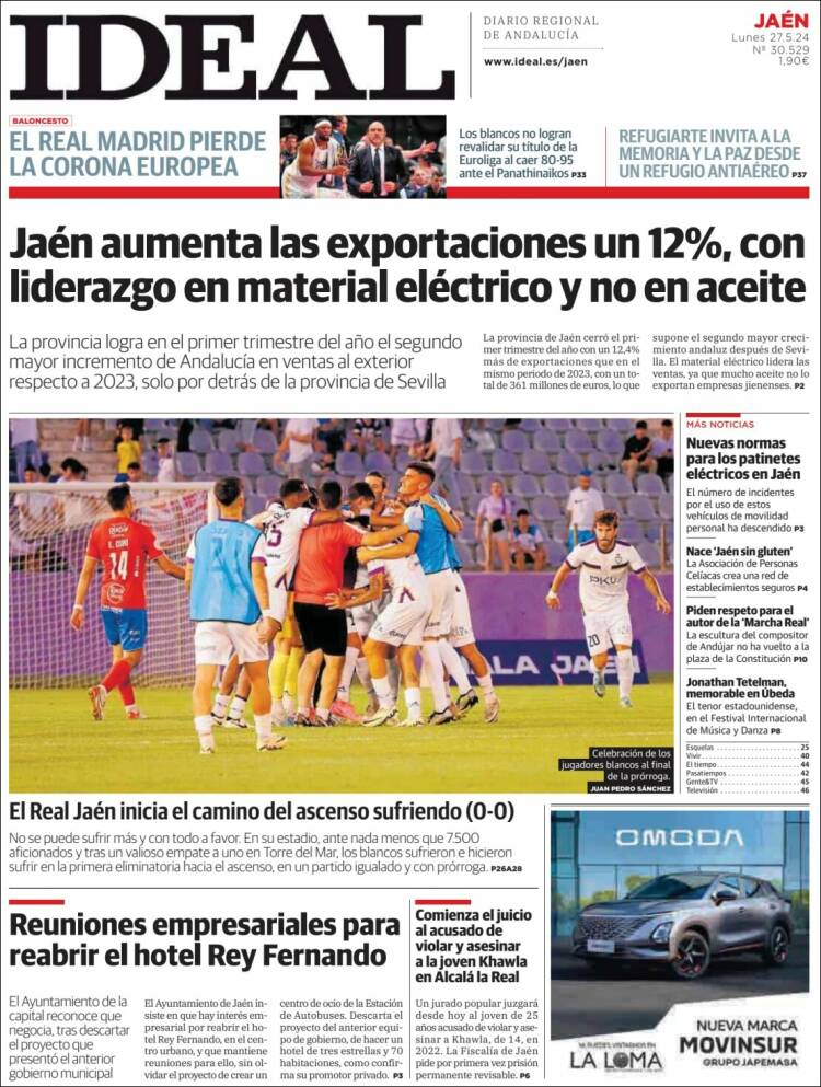 Portada de El Ideal de Jaén (España)