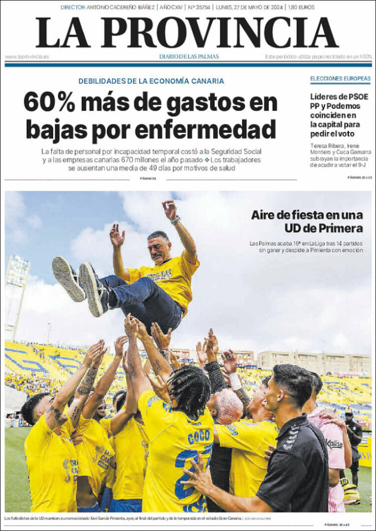 Portada de La Provincia (España)