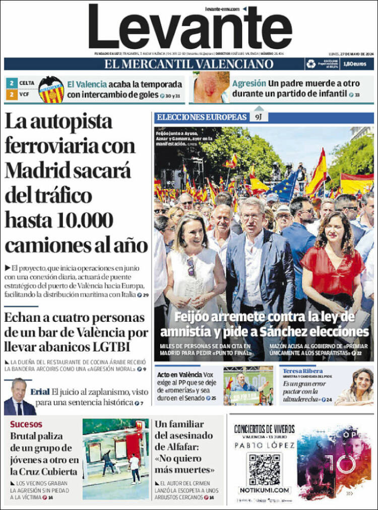 Portada de Levante (España)