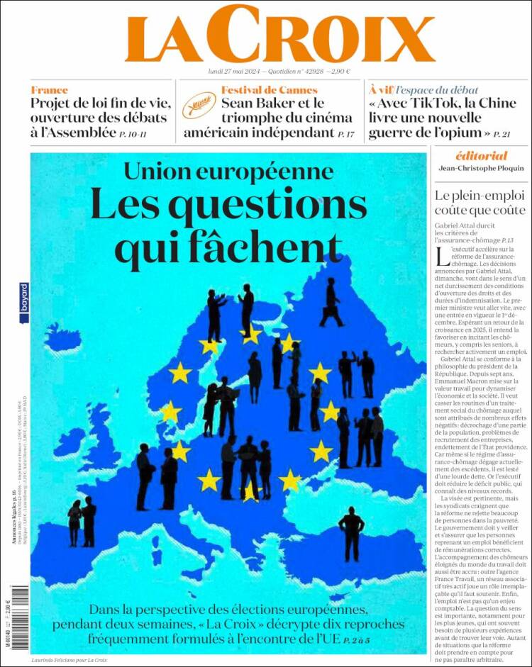 Portada de La Croix (Francia)
