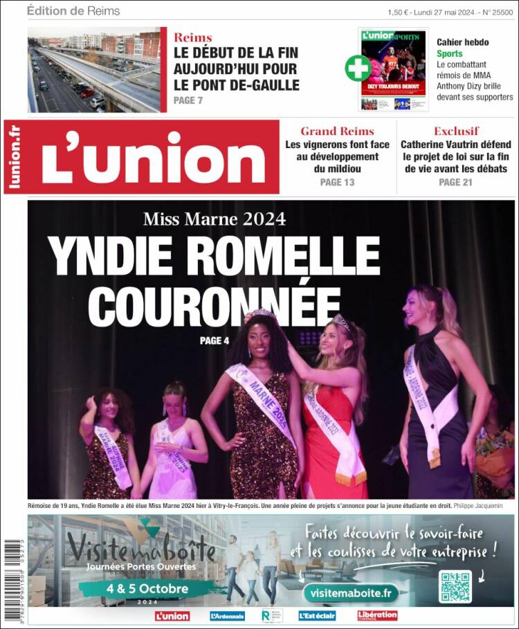 Portada de L'Union (Francia)
