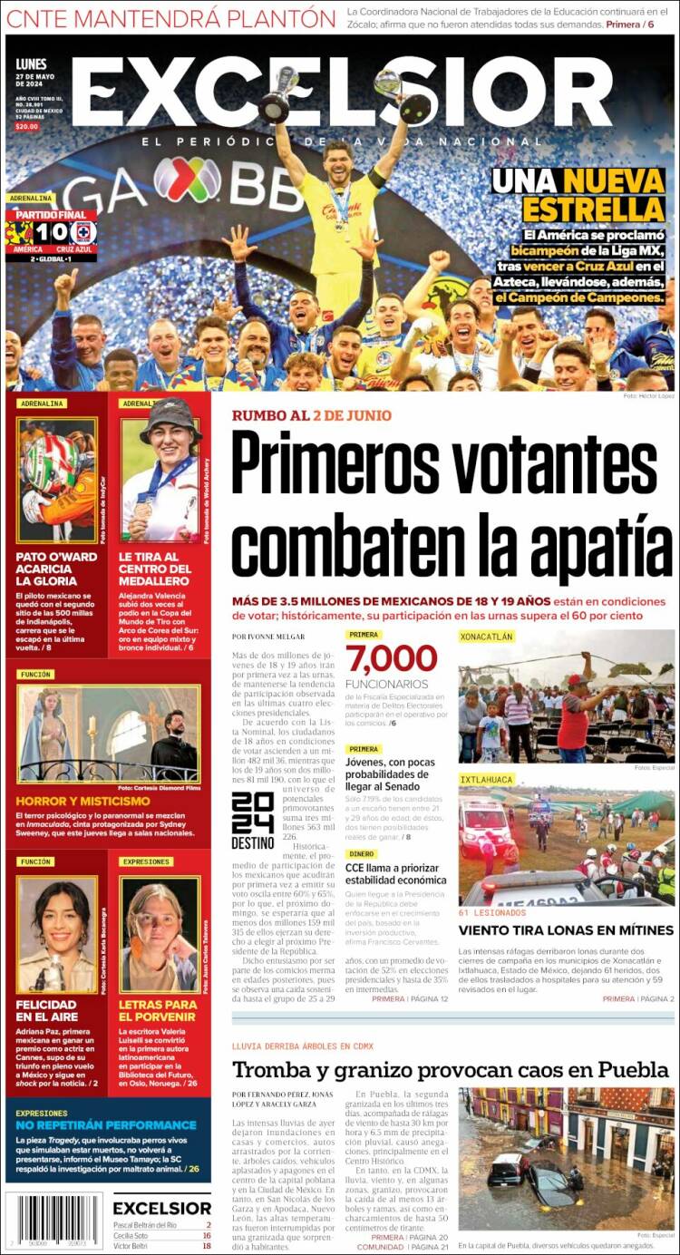 Portada de Excelsior (México)
