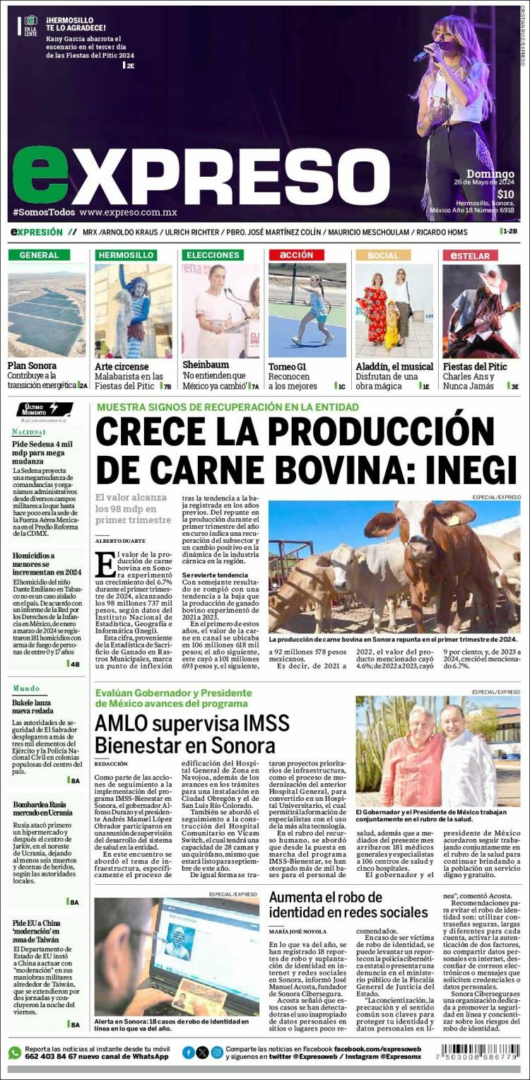 Portada de Expreso (México)