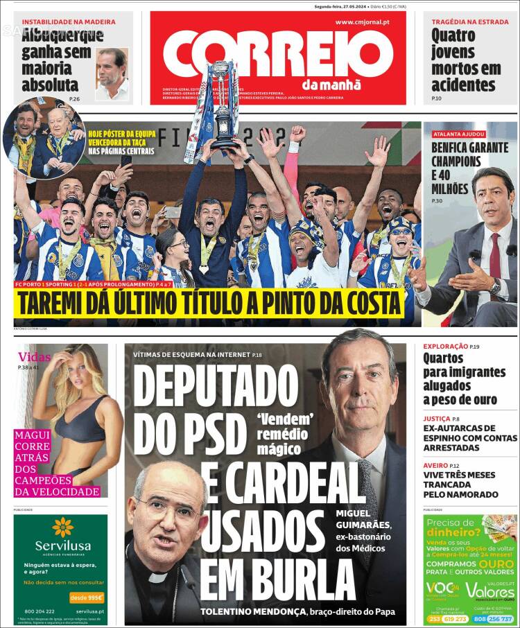 Portada de Correio da Manhã (Portugal)