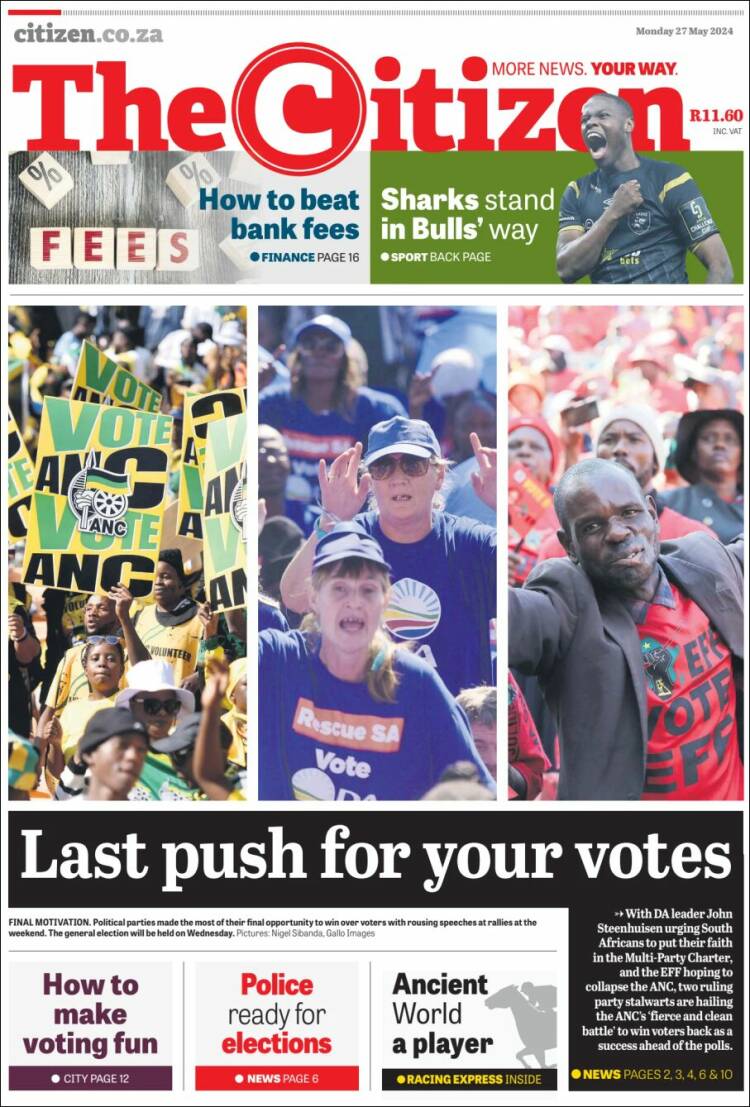 Portada de The Citizen (Sud&aacute;frica)