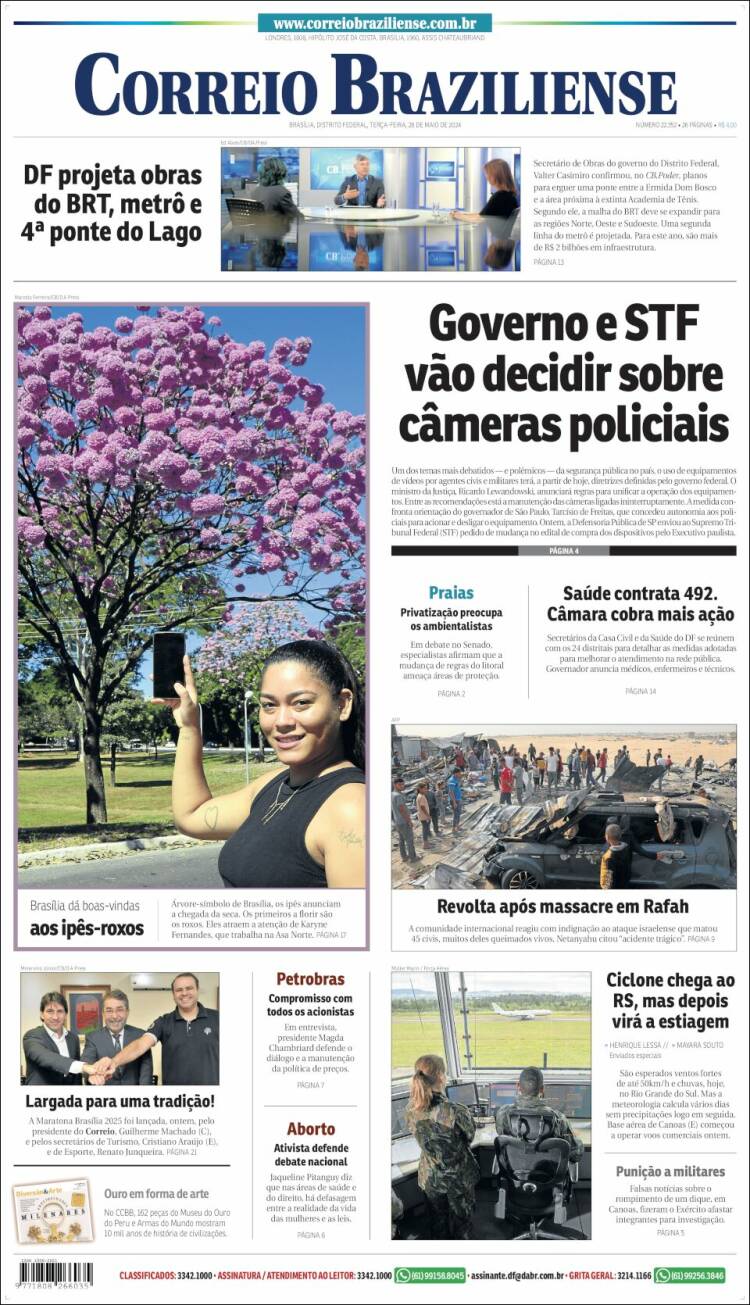 Portada de Correio Braziliense (Brasil)