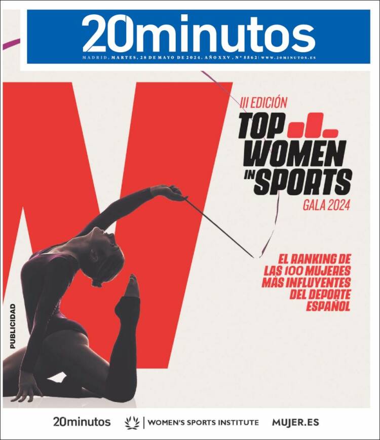 Portada de 20 Minutos - Madrid (Espa&ntilde;a)