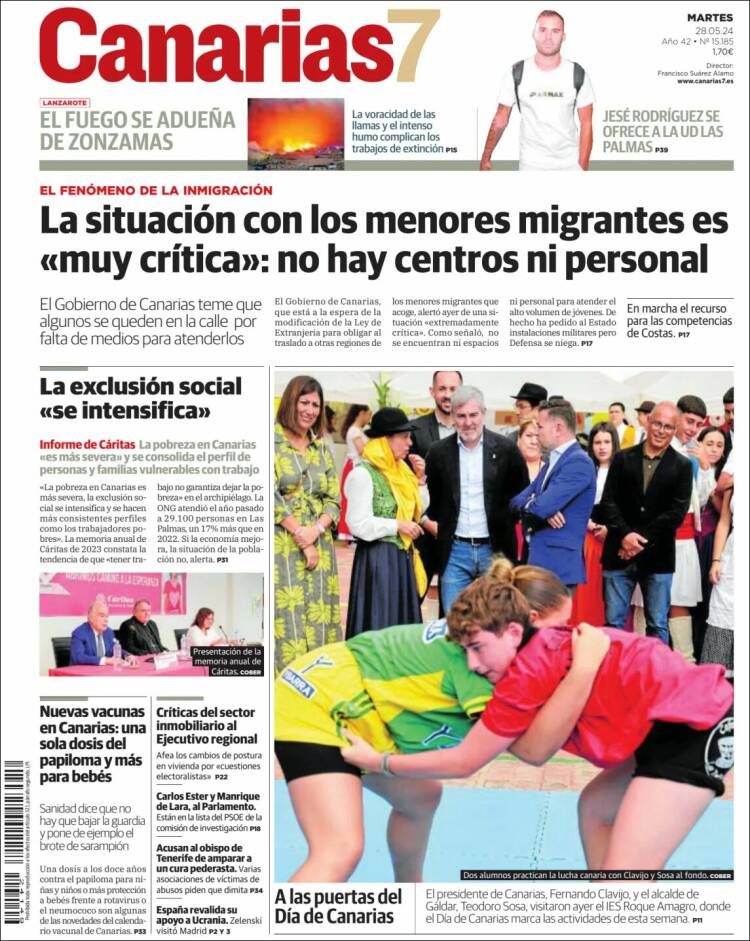 Portada de Canarias 7 (Espa&ntilde;a)