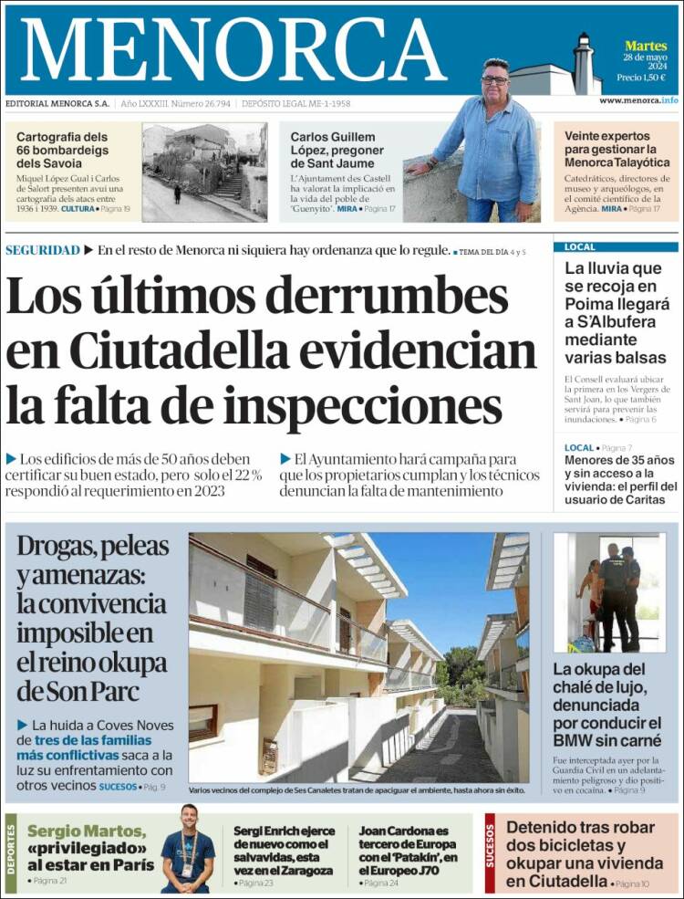 Portada de Menorca - Diario Insular (Espa&ntilde;a)