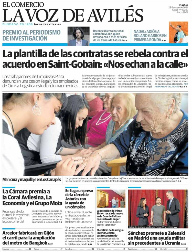 Portada de El Comercio - Avilés (Espa&ntilde;a)