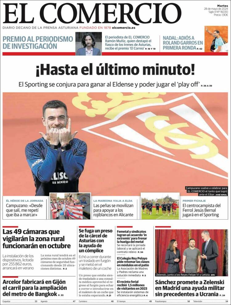 Portada de El Comercio - Gijón (Espa&ntilde;a)