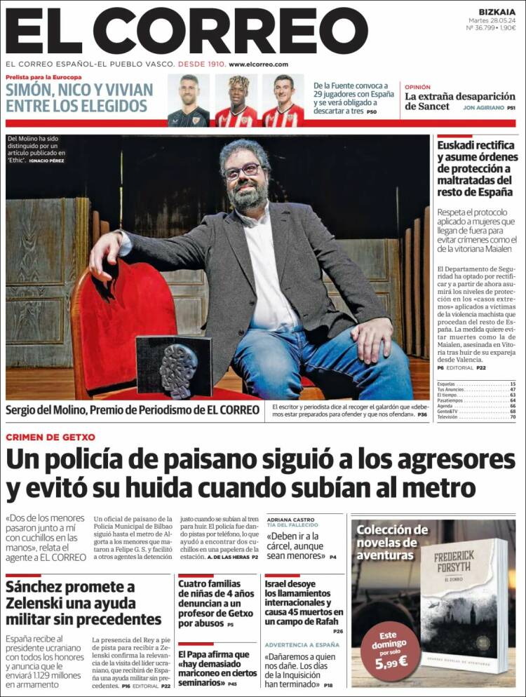 Portada de El Correo (Espa&ntilde;a)