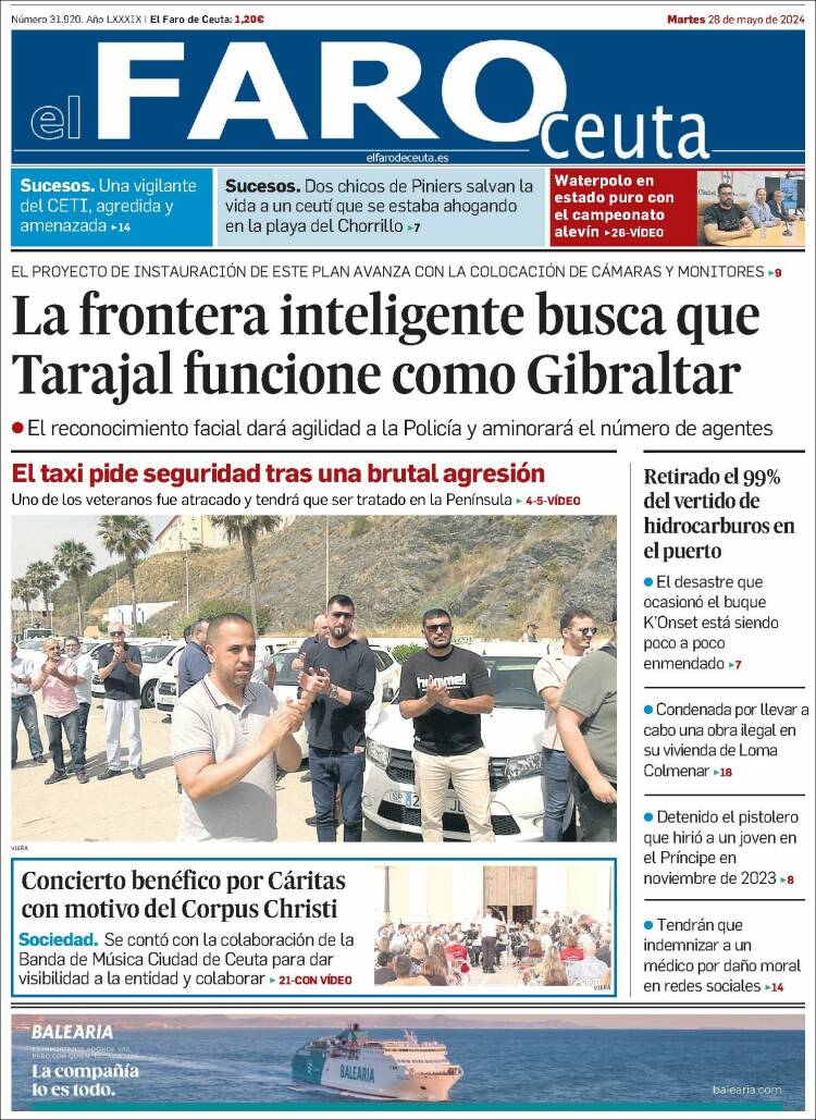 Portada de El Faro de Ceuta (Espa&ntilde;a)