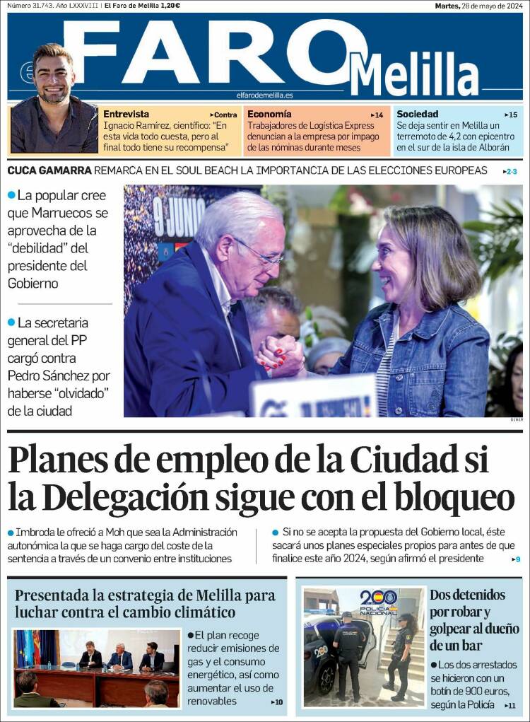 Portada de El Faro de Melilla (Espa&ntilde;a)