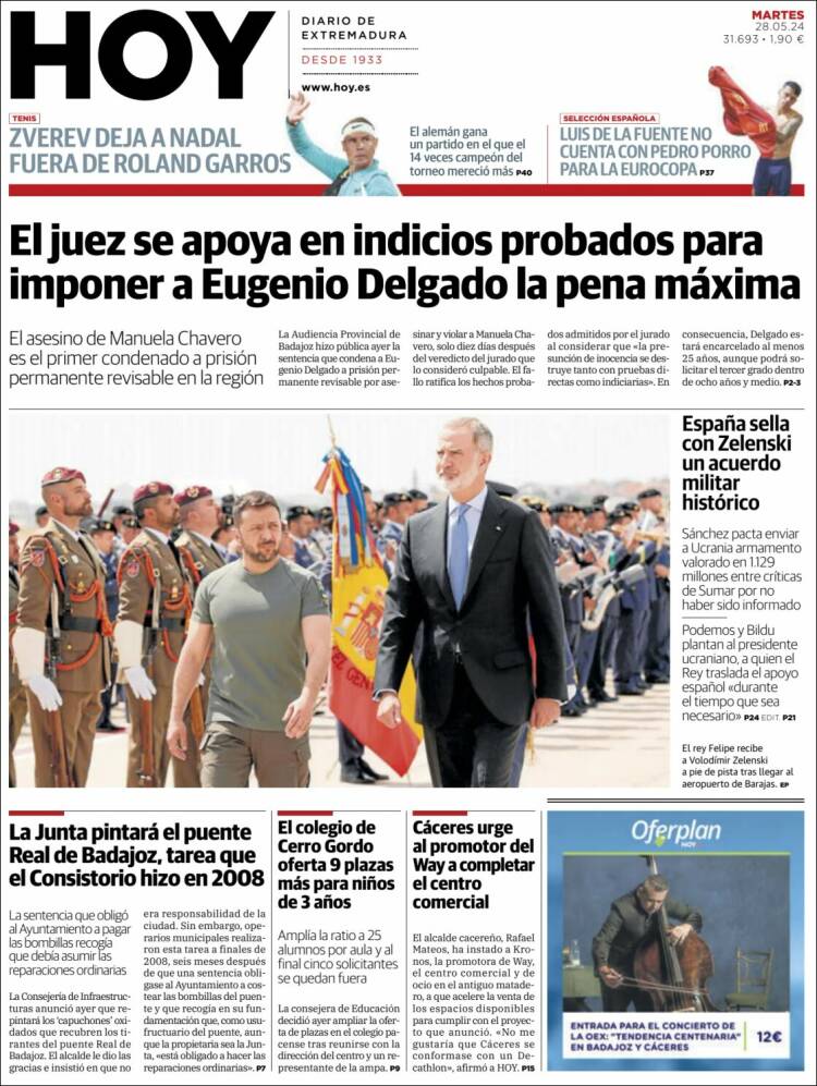 Portada de Hoy - Caceres (Espa&ntilde;a)