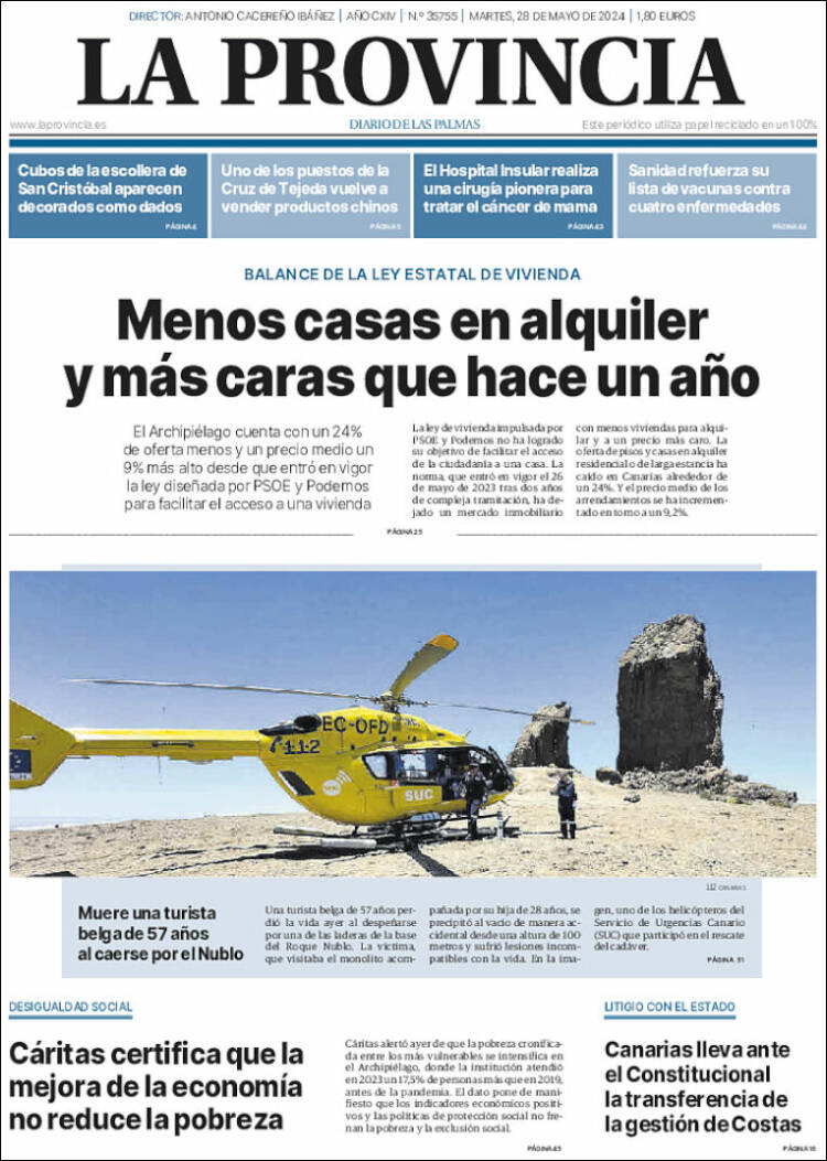 Portada de La Provincia (Espa&ntilde;a)