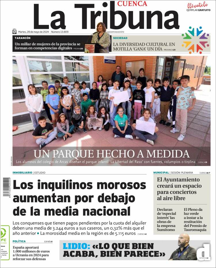 Portada de La Tribuna de Cuenca (Espa&ntilde;a)