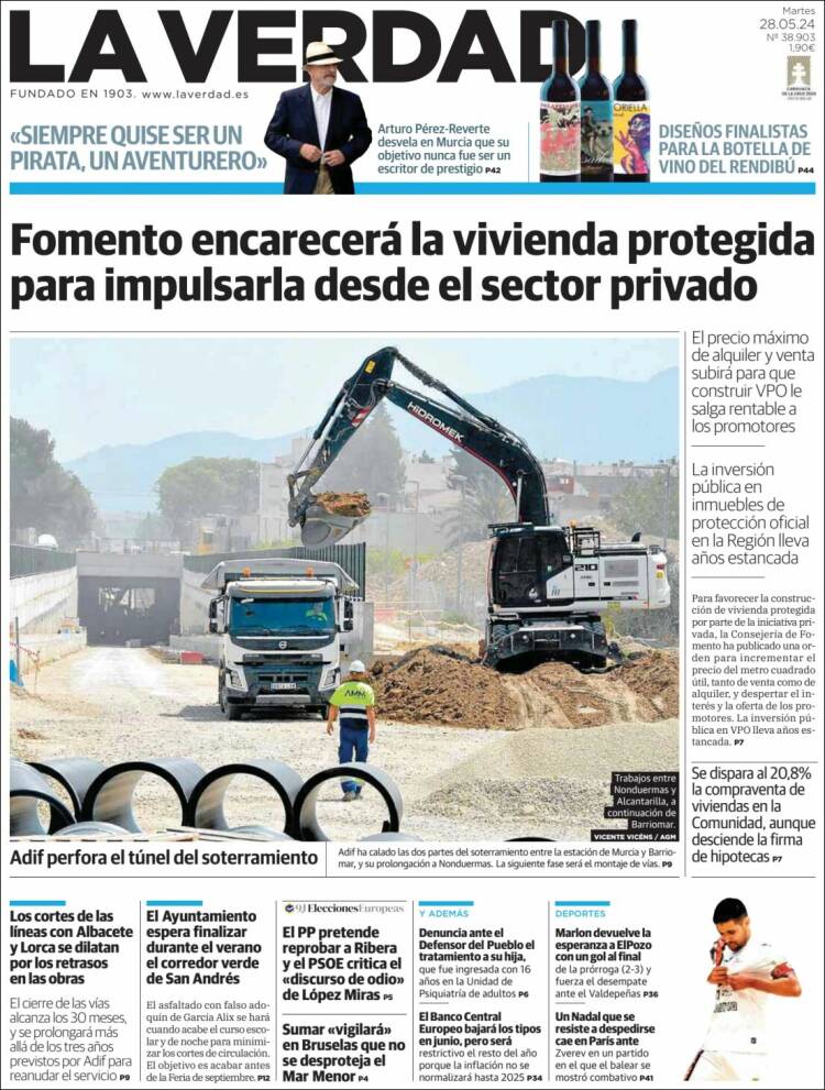 Portada de La Verdad de Murcia (Espa&ntilde;a)