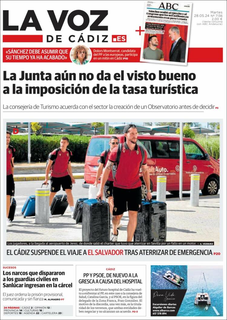 Portada de La Voz de Cádiz (Espa&ntilde;a)