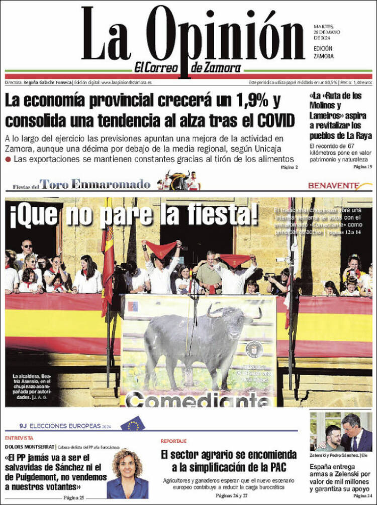 Portada de La Opinión - El Correo de Zamora (Espa&ntilde;a)