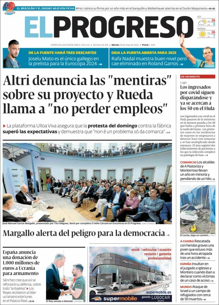 Portada de El Progreso (Espa&ntilde;a)