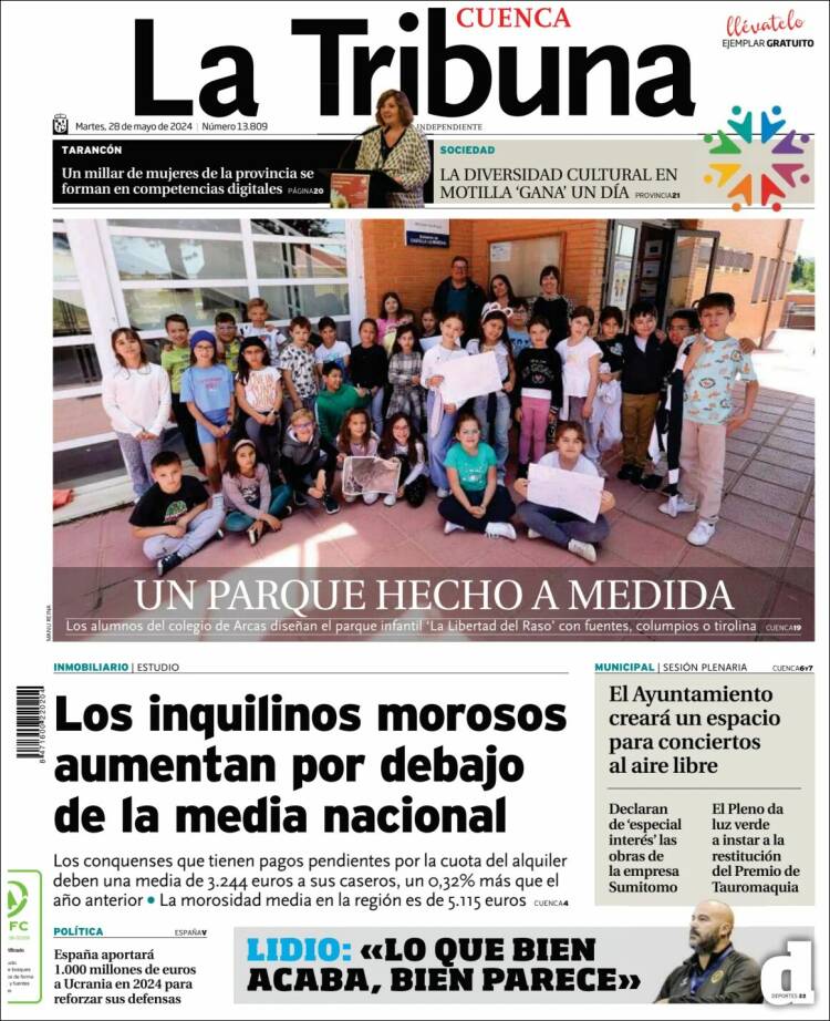 Portada de La Tribuna de Cuenca (Espa&ntilde;a)