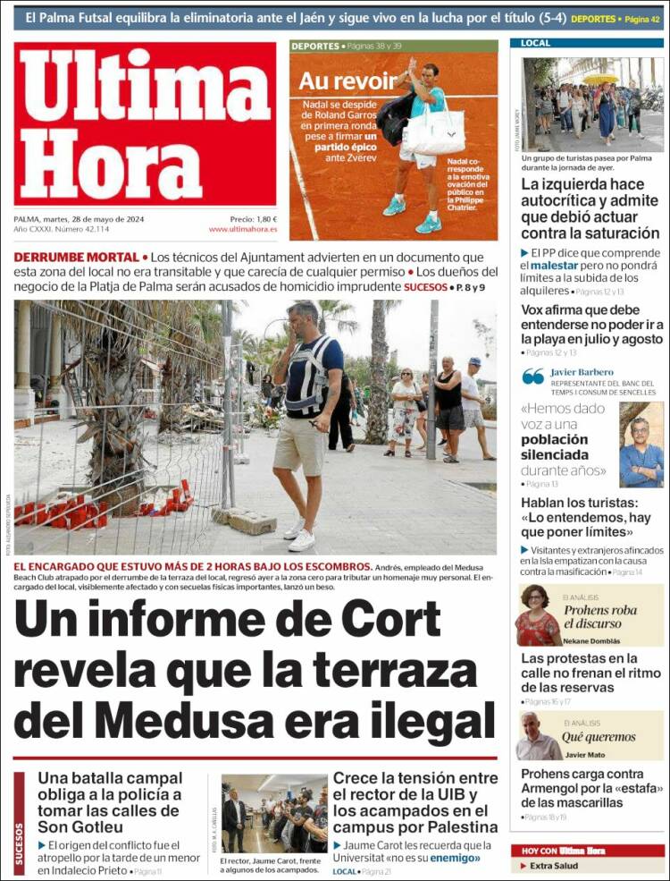 Portada de Última Hora (Espa&ntilde;a)